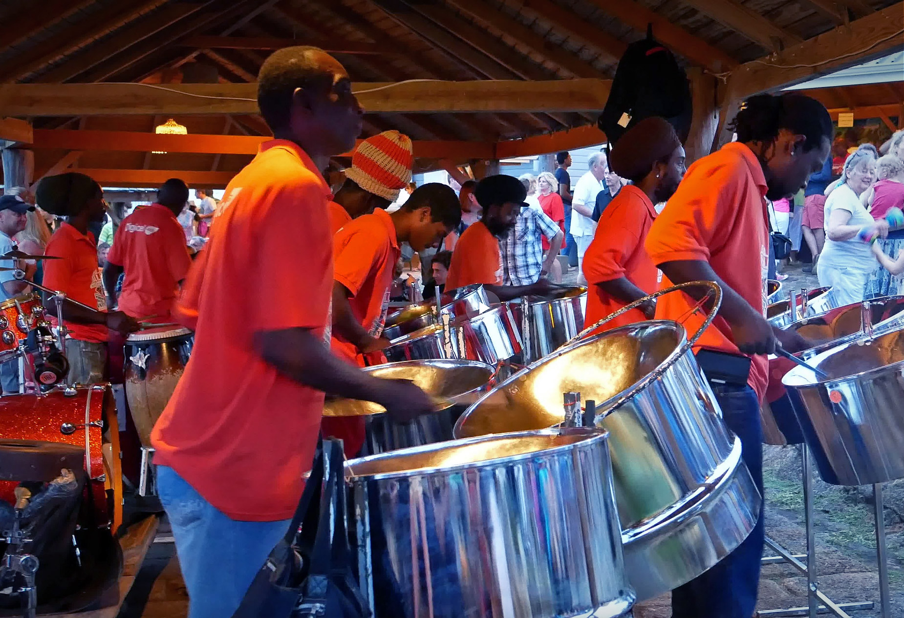 Steel Drum band at sunset, Shirley Heights, Antigua